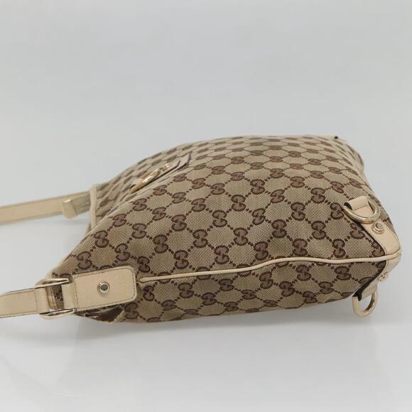 GUCCI GG Canvas Abbey Shoulder Bag Beige Gold - Picture 4 of 16